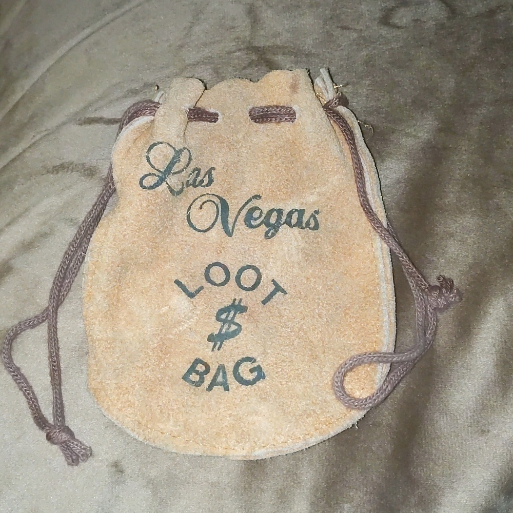 Vintage Faux Leather Las Vegas Loot Bag